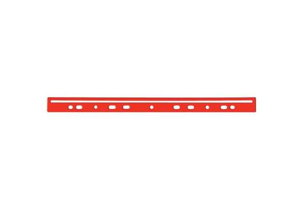 Immagine di Dorso a foratura universale per stampati Q-Connect 30 cm rosso scatola da 100 - KF02284