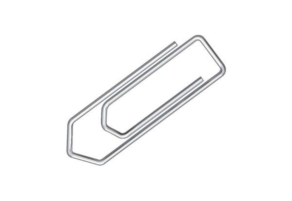 Immagine di Fermagli Q-Connect in acciaio nichelato N. 4 - 32 mm punta triangolare - conf. 100 pz - KF01312