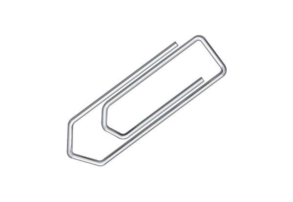 Immagine di Fermagli Q-Connect in acciaio nichelato N. 5 - 50 mm punta triangolare - conf. 100 pz - KF01677
