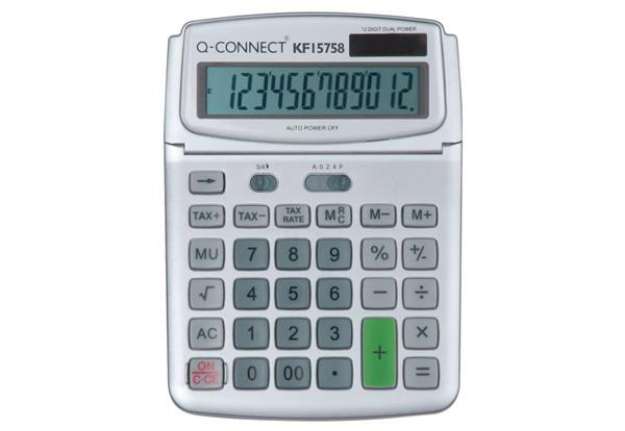 Immagine di Calcolatrice solare da tavolo Q-Connect L - 12 cifre KF15758