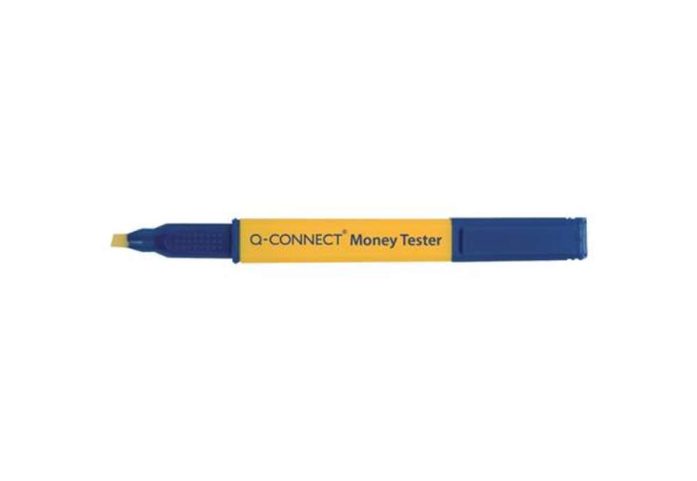 Immagine di Verifica banconote in blister Q-Connect a penna giallo/blu KF14620