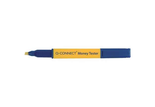 Immagine di Verifica banconote in blister Q-Connect a penna giallo/blu KF14620