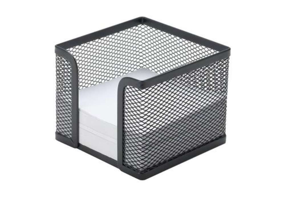 Immagine di Portamemo in metallo Q-Connect 9,5x8,0x9,5 cm nero KF00878