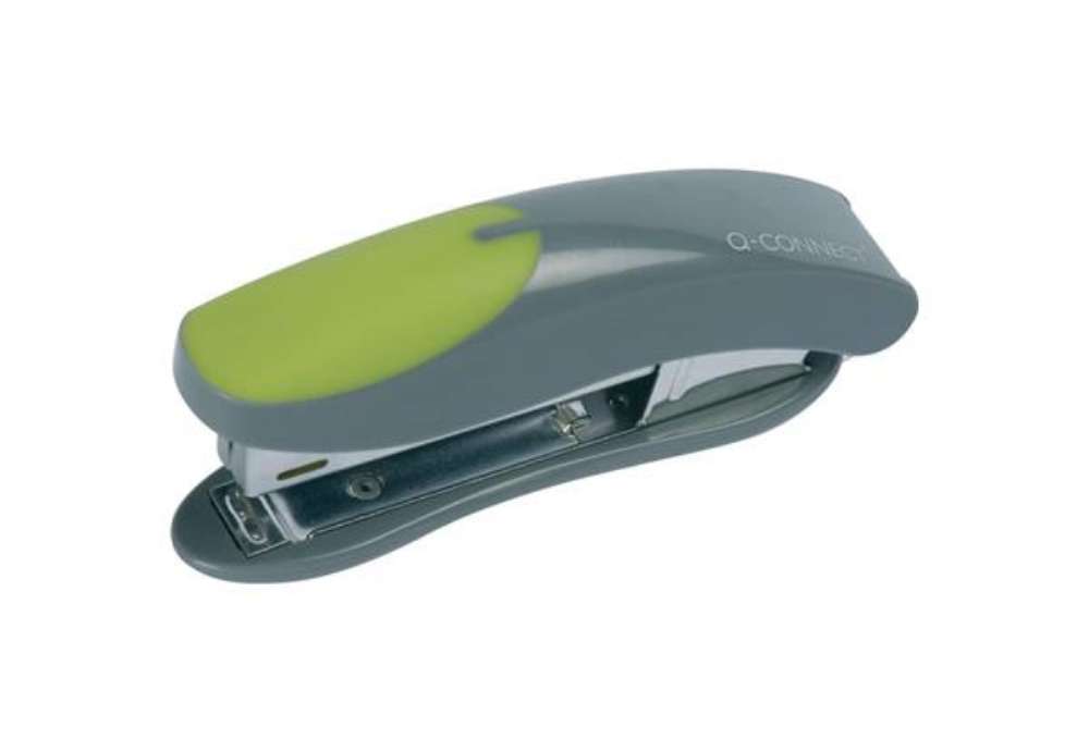 Immagine di Cucitrice fino a 12 fogli Q-Connect grigio/verde KF00991