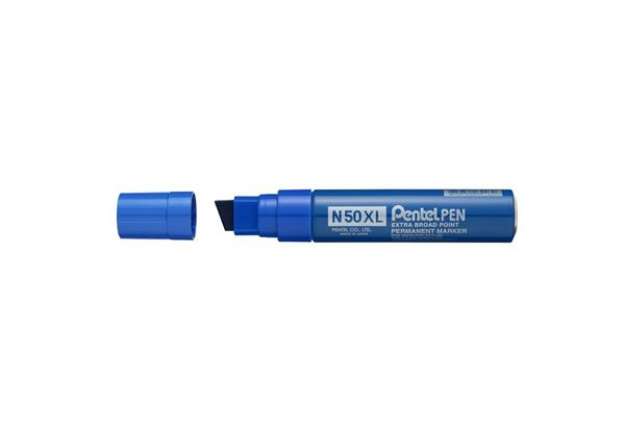 Immagine di Marcatore permanente Pentel N50 XL punta a scalpello 15.4/8.0 mm blu N50XL-C