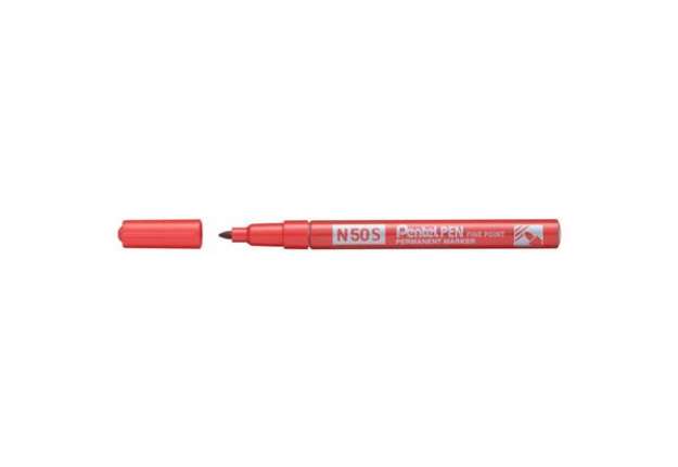 Immagine di Marcatore permanente Pentel Pen N50S punta conica 3.8 mm rosso N50S-B