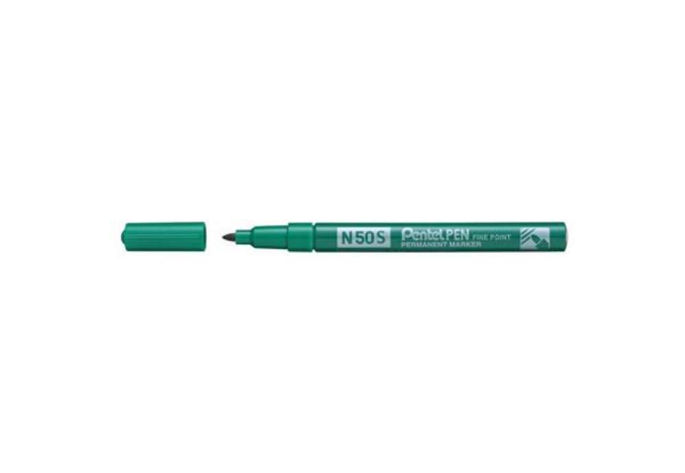 Immagine di Marcatore permanente Pentel Pen N50S punta conica 3.8 mm verde N50S-D