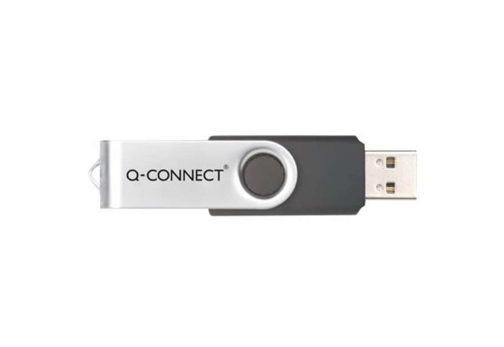 Immagine di Chiavetta USB in blister Q-Connect High Speed 2.0 nero 8 GB con cappuccio di protezione KF41512