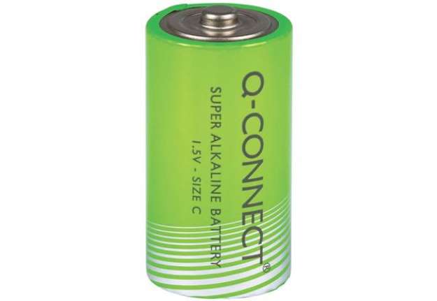 Immagine di Batteria alcalina Q-Connect C/LR14 1.5 V - conf. 2 pz in blister - KF00490