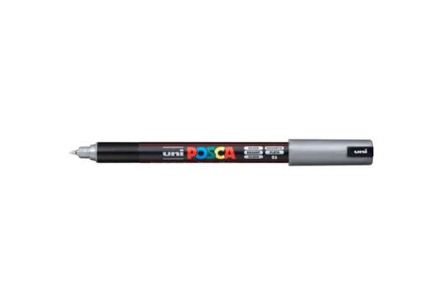 Immagine di Marcatore a tempera POSCA Uni-Ball punta tonda 0,7 mm argento M PC1MR ARG