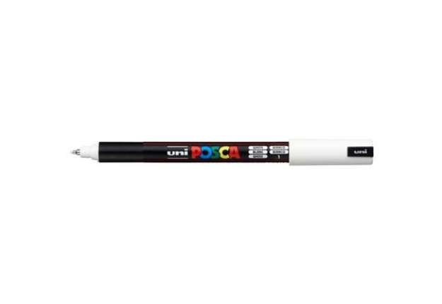 Immagine di Marcatore a tempera POSCA Uni-Ball punta tonda 0,7 mm bianco M PC1MR BI