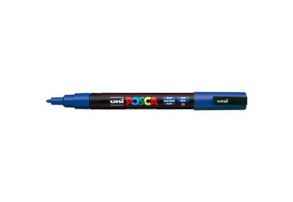 Immagine di Marcatore a tempera POSCA Uni-Ball punta tonda 0,9-1,3 mm blu scuro M PC3M B