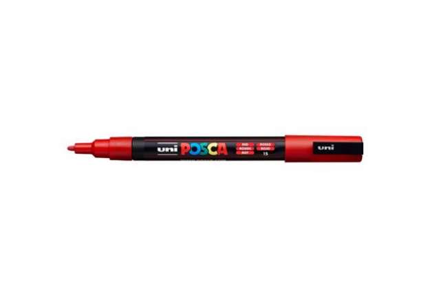Immagine di Marcatore a tempera POSCA Uni-Ball punta tonda 0,9-1,3 mm rosso M PC3M R