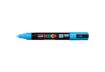 Immagine di Marcatore a tempera POSCA Uni-Ball punta tonda 1,8-2,5 mm azzurro M PC5M AZ
