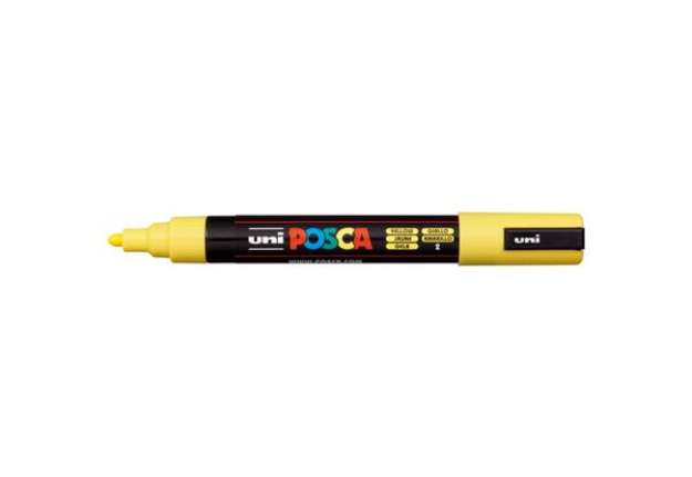 Immagine di Marcatore a tempera POSCA Uni-Ball punta tonda 1,8-2,5 mm giallo M PC5M G