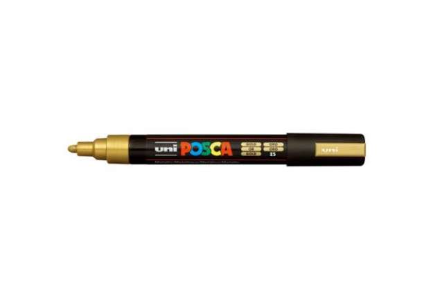 Immagine di Marcatore a tempera POSCA Uni-Ball punta tonda 1,8-2,5 mm oro M PC5M ORO