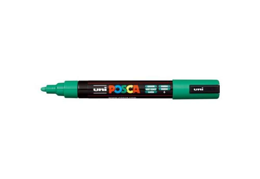 Immagine di Marcatore a tempera POSCA Uni-Ball punta tonda 1,8-2,5 mm verde M PC5M V