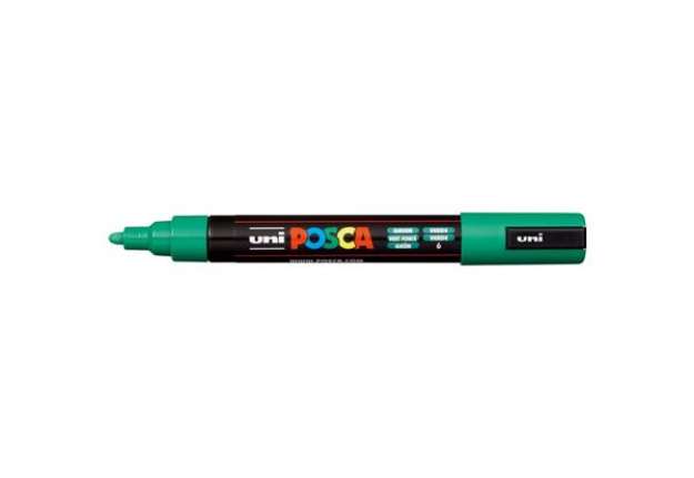Immagine di Marcatore a tempera POSCA Uni-Ball punta tonda 1,8-2,5 mm verde M PC5M V