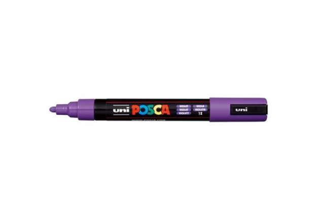Immagine di Marcatore a tempera POSCA Uni-Ball punta tonda 1,8-2,5 mm viola M PC5M VI