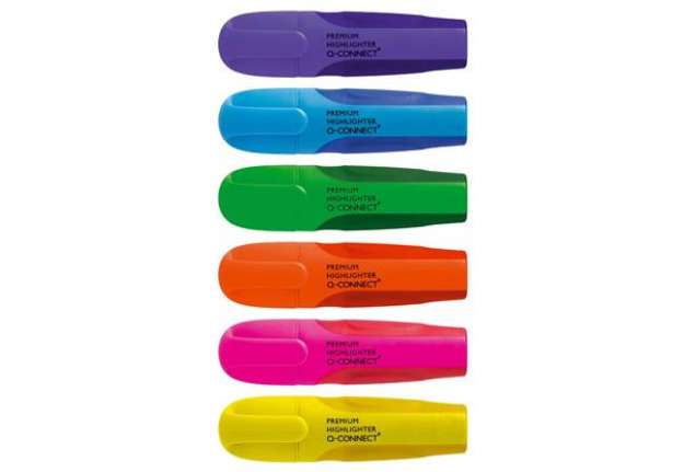 Immagine di Evidenziatore Q-Connect 2-5 mm  astuccio da 6 colori - KF16042