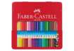 Immagine di Matite colorate Faber-Castell Colour Grip assortiti astuccio di metallo da 24 - 112423