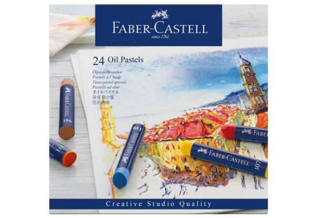 Immagine di Pastelli a olio Faber-Castell Oil Pastels Creative Studio assortiti astuccio di cartone da 24 - 1270