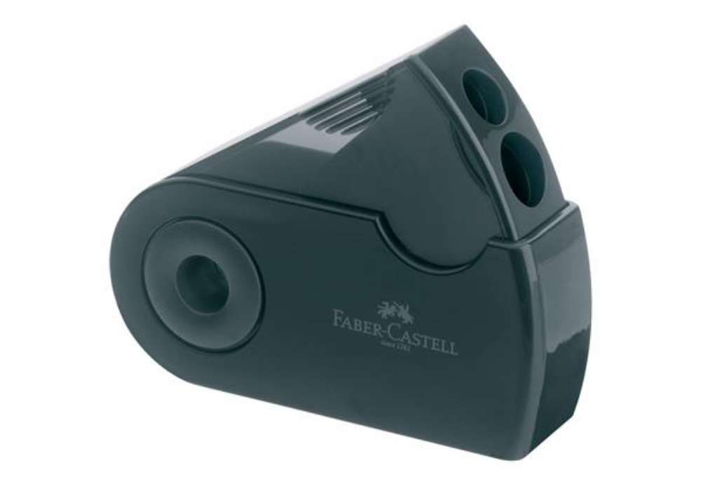 Immagine di Temperamatite Faber-Castell Sleeve 2 fori con serbatoio nero 182700