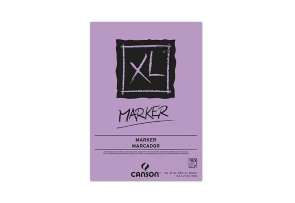 Immagine di Blocco collato lato corto CANSON XL Marker bianco 70 g/m² 100 fogli A4 C200297236