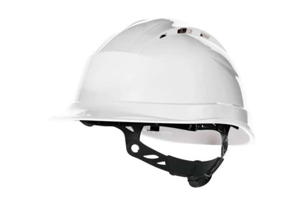 Immagine di Elmetto da cantiere Quartzup Delta Plus 4 ventilato - polipropilene bianco - QUARUP4BC