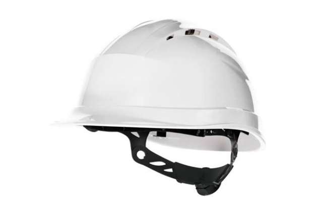 Immagine di Elmetto da cantiere Quartzup Delta Plus 4 ventilato - polipropilene bianco - QUARUP4BC