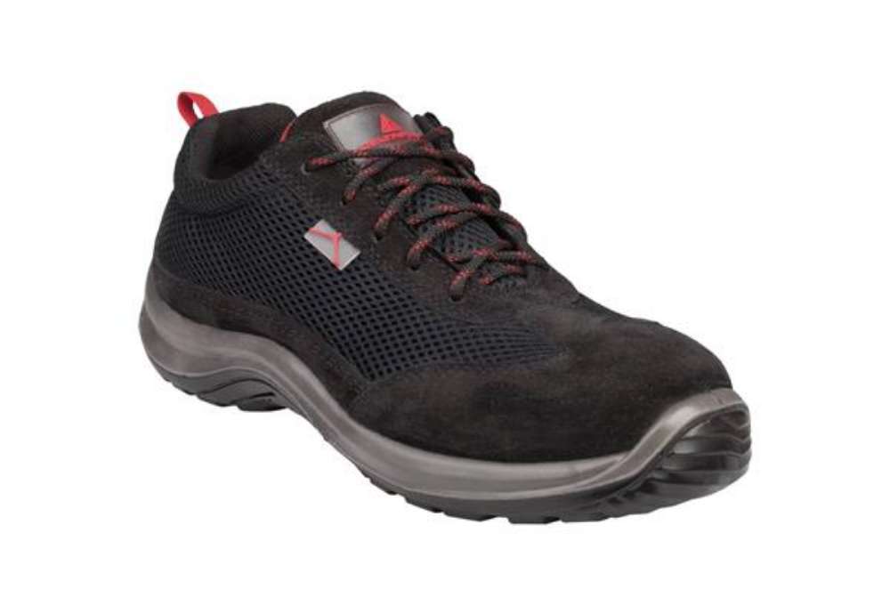 Immagine di Scarpe da lavoro DELTA PLUS basse Asti S1P - poliestere mesh e pelle scamosciata nero - 39 - ASTISPN