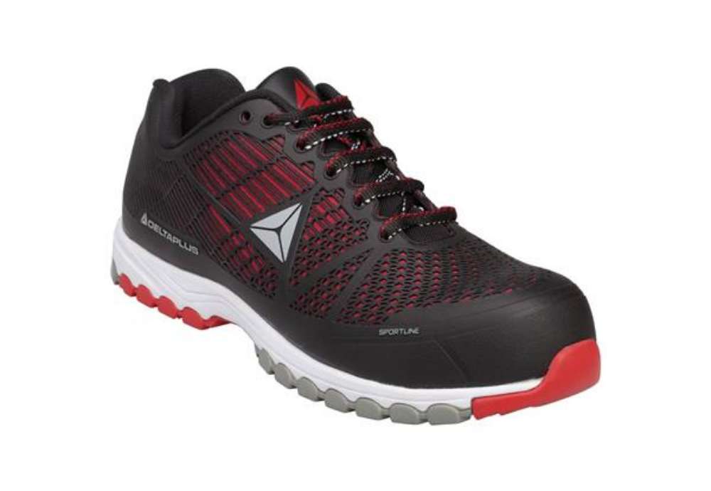 Immagine di Scarpe da lavoro DELTA PLUS basse Deltasport S1P - PU iniettato mesh nero-rosso - 45 - DSPORSPNR45