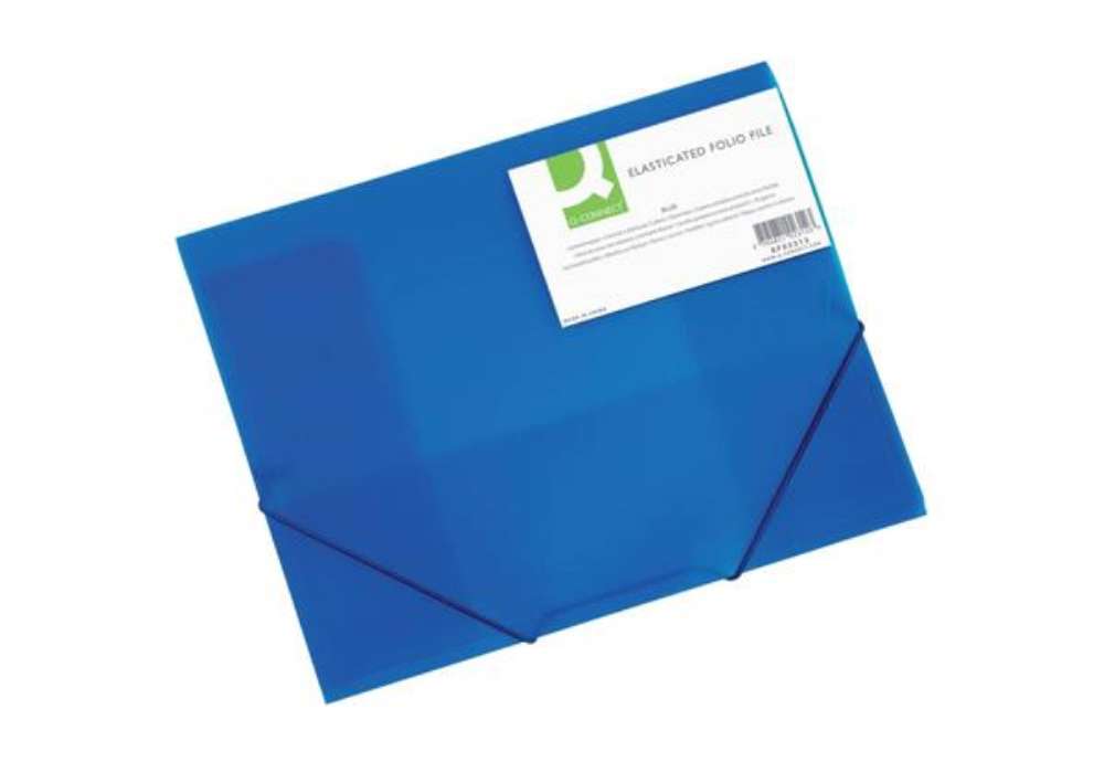 Immagine di Cartellina a 3 lembi Q-Connect A4 ppl dorso espandibile 0-3 cm blu - KF02312