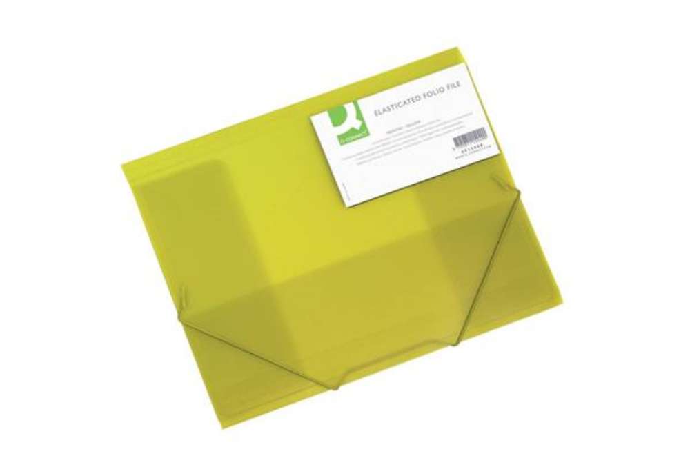 Immagine di Cartellina a 3 lembi Q-Connect A4 ppl dorso espandibile 0-3 cm giallo - KF15449