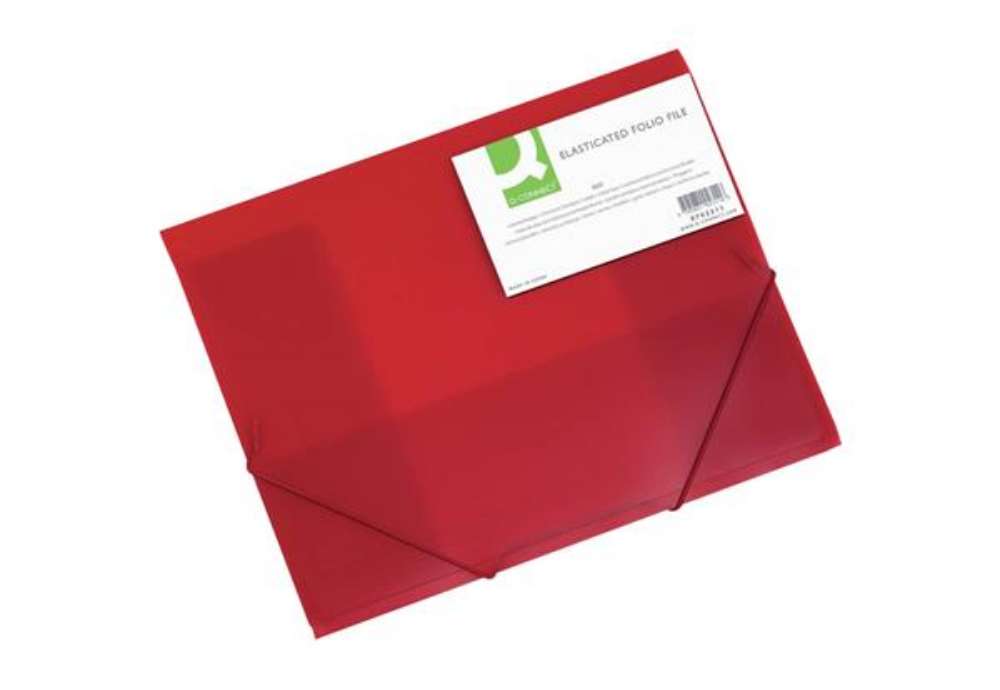 Immagine di Cartellina a 3 lembi Q-Connect A4 ppl dorso espandibile 0-3 cm rosso - KF02311