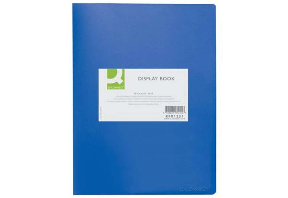 Immagine di Portalistini opaco Q-Connect A4 20 buste blu KF01251