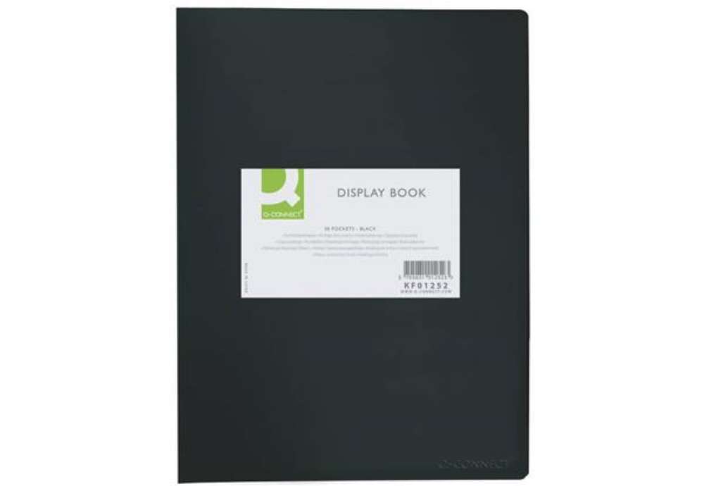 Immagine di Portalistini opaco Q-Connect A4 20 buste nero KF01252