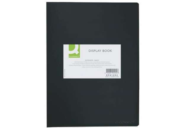 Immagine di Portalistini opaco Q-Connect A4 20 buste nero KF01252
