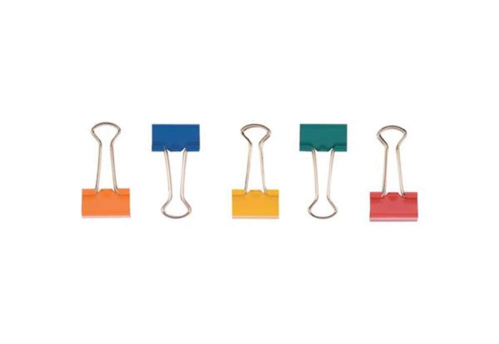 Immagine di Molle Double Click Q-Connect Foldback 24 assortiti 24 mm conf. da 10 - KF03652