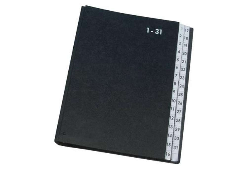 Immagine di Classificatore numerico Q-Connect 270x340 mm nero 1-31 - KF04564