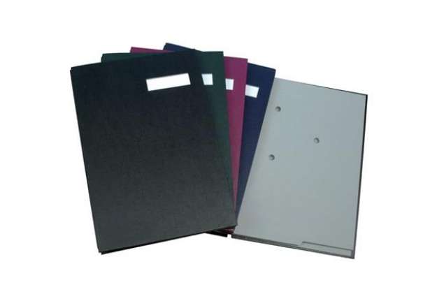Immagine di Libro firme Q-Connect 20 pagine 24x35 cm blu KF31012