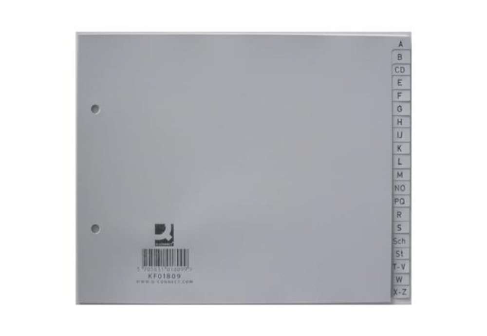 Immagine di Divisori alfabetici Q-Connect A-Z metà altezza 22,5x18 cm 20 pagine KF01809