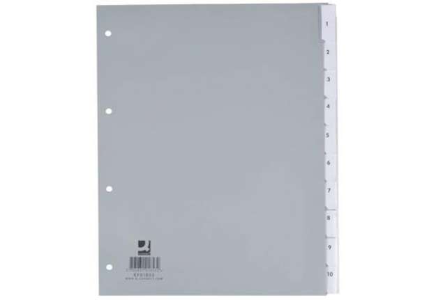 Immagine di Divisore personalizzabile Q-Connect grigio 24,5x29,7 cm ppl 10 pagine KF01853