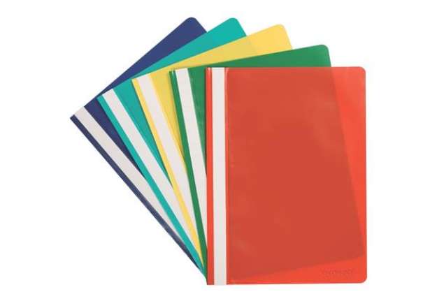 Immagine di Cartellina ad aghi Q-Connect ppl ecologico A4 assortiti conf. da 5 - KF01464