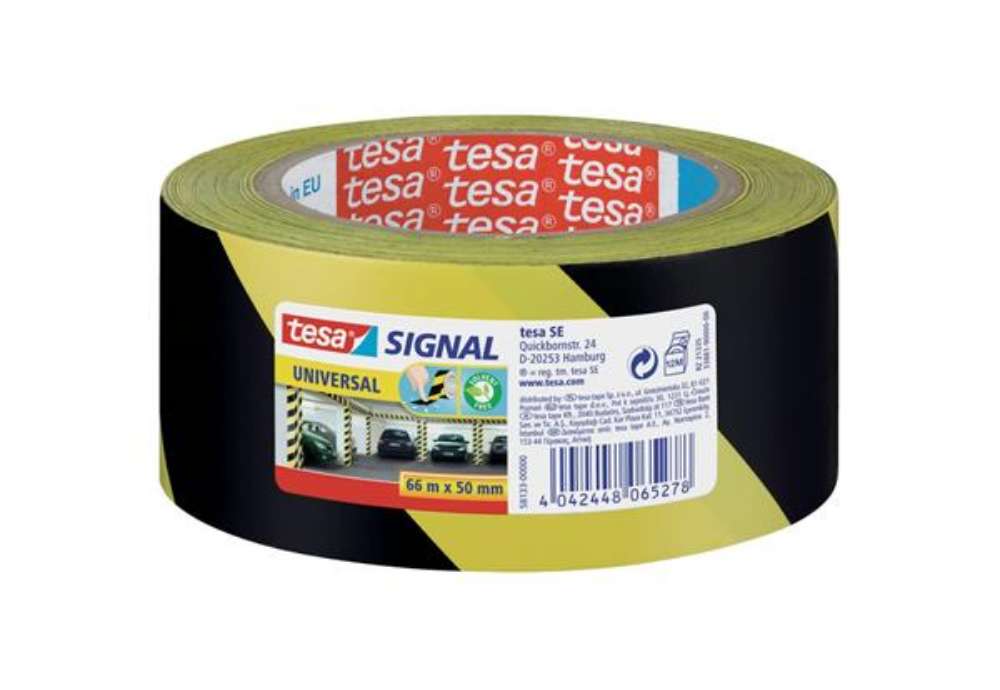 Immagine di Nastro segnaletico tesa Signal Universale OPP adesivo acrilico 50mm x 66m giallo-nero - 58133-00000-