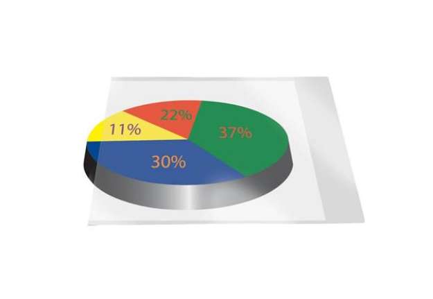Immagine di Tasche adesive permanenti Q-Connect A6 trasparenti conf. da 10 - KF27054