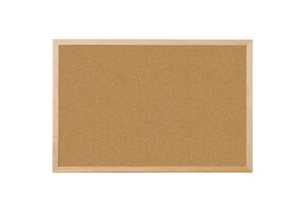 Immagine di Pannello in sughero Q-Connect 90x60 cm con cornice in legno - KF03567