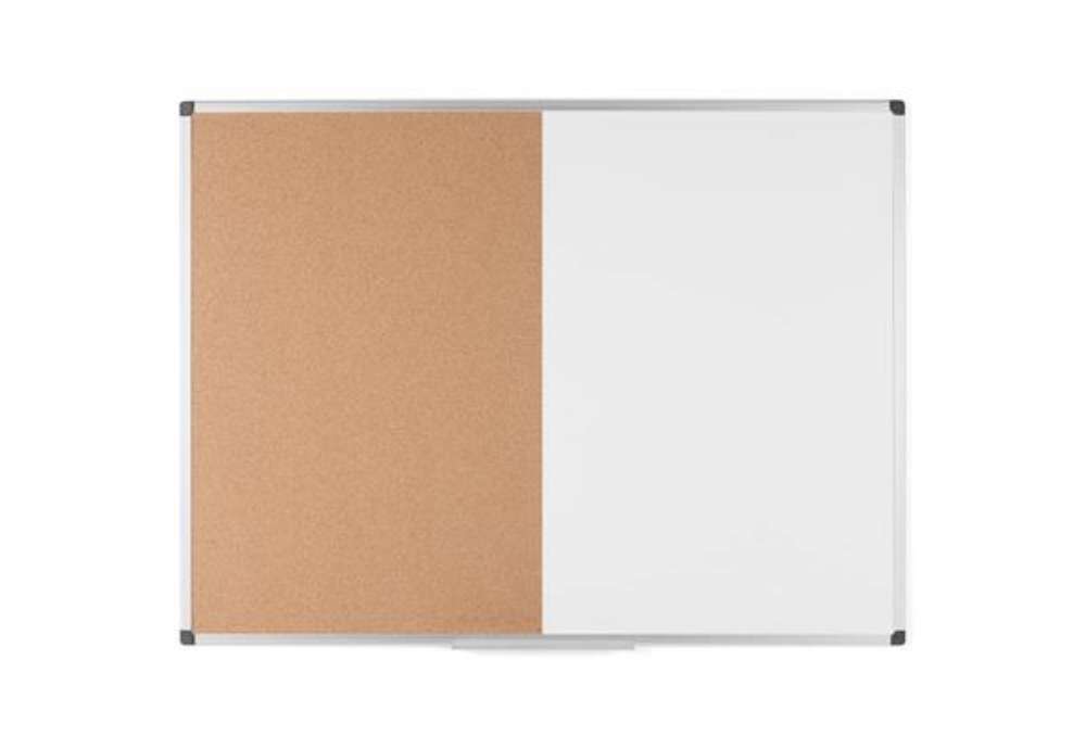 Immagine di Pannelli Bi-office Maya combinata sughero/acciaio 90x60 cm. bianco XA0303170