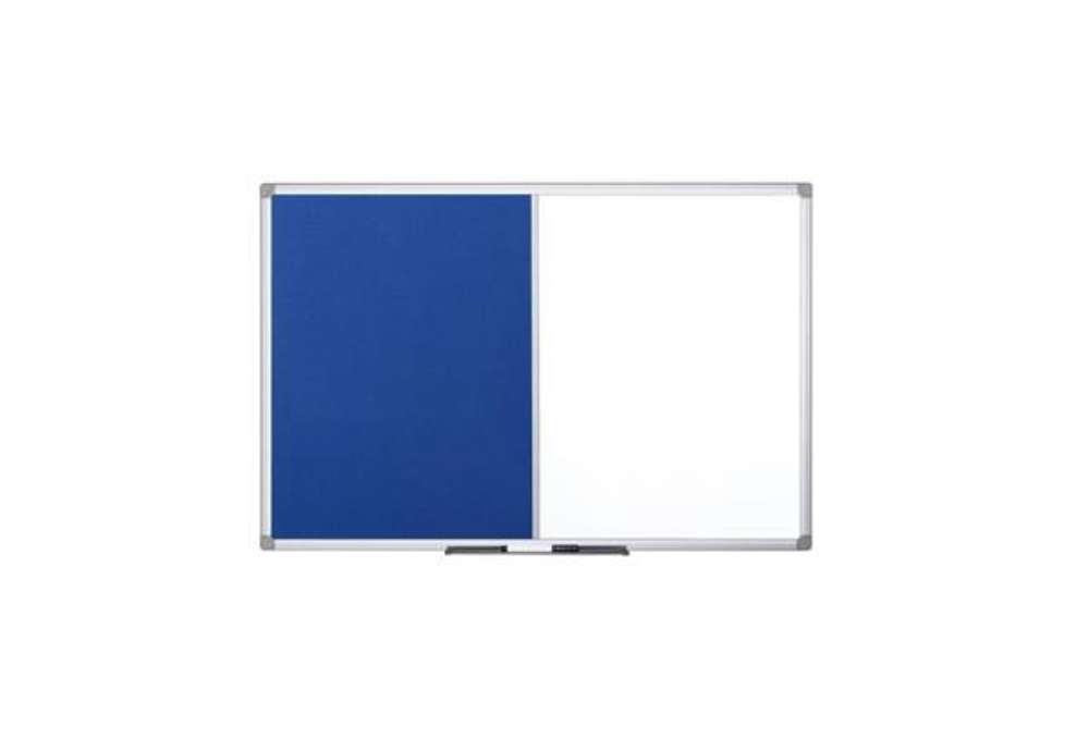 Immagine di Pannelli Bi-office Maya combinata feltro/acciaio 90x60 cm. bianco XA0322170