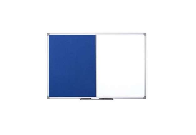 Immagine di Pannelli Bi-office Maya combinata feltro/acciaio 90x60 cm. bianco XA0322170